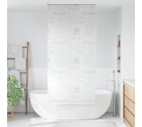 vidaXL Shower Roller Blind 80x240 cm in Grey - Indoor Privacy Shades, Quick Drying Splash Design, Easy Assembly, Water with Pull Cord Mechanism and Mounting Accessories
