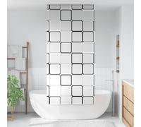 vidaXL Shower Roller Blind - 90x240 cm Water PEVA Fabric with Square Pattern - Multicolor Elevate Bathroom Privacy & Style