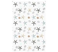 vidaXL Shower Roller Blind - Multicolor 150x240 cm - Water-Resistant PEVA - Shell Fish Pattern - Space-Saving & Adjustable Privacy