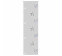 vidaxl shower roller blind - sea star pattern - 70x240 cm - grey - peva water-resistant fabric - modern design - versatile installation
