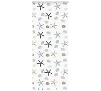 vidaxl shower roller blind/shellfish pattern/peva - multicolour, water-resistant, 90x240cm, ceiling/wall mounted