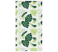 vidaXL Shower Roller Blind with Cassette - 140x240 cm - Water PEVA - Green Leaves - Space Saving