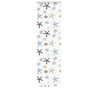 vidalXL Shower Roller Blind 80x240cm - Water- PEVA Fabric with Cassette - Multicolour - Modern Style - Shellfish Pattern - Bathroom Window Treatment