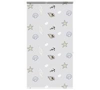 vidaXL Shower Roller Blind with Cassette - Water- PEVA Fabric, Sea Star Pattern, Space-Saving Design, Bathroom Privacy Shade - 130x240 cm