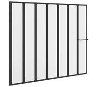 vidaXL Shower Screen Folding Black 168 x 140 cm Aluminium, Modern Foldable Showe