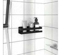 vidaXL Shower Shelf Matt Black 23x6.5x6 cm Brushed 304 Stainless Steel