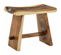 vidaXL Shower Stool Natural 50 x 30 x 44 cm Solid Suar Wood