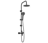 vidaXL Shower System Black Stainless Steel 21 x 48 x 112 cm