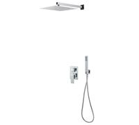 vidaXL Shower System Stainless Steel 201 Silver Bathroom Bathtub Shower Set