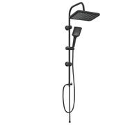 vidaXL Shower System with Shower Head Black Stainless Steel