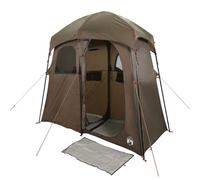 vidaXL Shower Tent 2-Person Brown Waterproof - Portable Camping Toilet, Changing Room, Outdoor Activities, Easy Setup & Takedown.