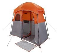 vidaXL Shower Tent 2-Person Grey and Orange Waterproof UK