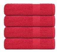 vidaXL Shower Towels 4 pcs Red 70x140 cm 360 gsm 100% Cotton