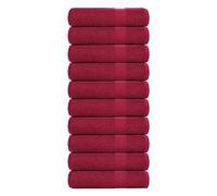 vidaXL Shower Towels "FROGN" 10 pcs Bordeaux 70x140 cm 360 gsm