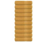 vidaXL Shower Towels 10 pcs Gold 70x140 cm 360 gsm 100% Cotton towel