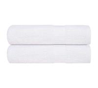 vidaXL Shower Towels "FROGN" 2 pcs White 70x140 cm 360 gsm