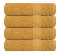vidaXL Shower Towels "FROGN" 4 pcs Gold 70x140 cm 360 gsm