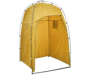 vidaXL Shower WC Changing Tent Yellow Moveable Toilet Privacy Shelter Outdoor
