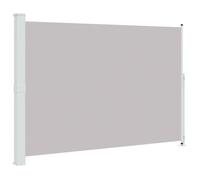 vidaXL Side Awning | Grey | Polyester with PU coating, powder-coated steel