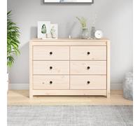 vidaXL Side Cabinet 100x40x72 cm Solid Wood Pine, Brown