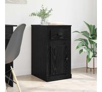 vidaXL Side Cabinet Black Oak 40 x 50 x 75 cm Engineered Wood