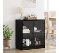 vidaXL Side Cabinet Black Oak 68 x 37 x 75.5 cm Engineered Wood
