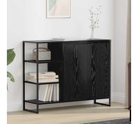 vidaXL Side Cabinet Black Oak 96.5 x 30 x 75 cm Engineered Wood