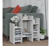 vidaXL Sofa Side Cabinet Concrete Grey - 60x26x60 cm Engineered Wood Storage Cabinet, 6 Shelves, Includes Wall Attachment Device - 806287