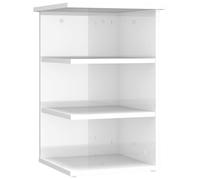 vidaXL Side Cabinet High Gloss White Engineered Wood Furniture Side Table
