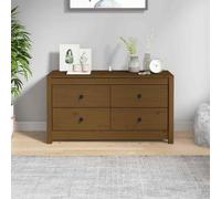 vidaXL Side Cabinet Honey Brown 100x40x54 cm Solid Wood Pine UK HOT