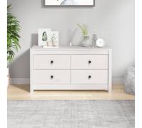 vidaXL Side Cabinet White 100x40x54 cm Solid Wood Pine