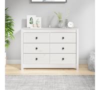 vidaXL Side Cabinet White 100x40x72 cm Solid Wood Pine