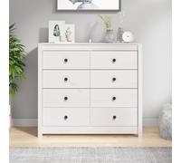 vidaXL Side Cabinet White 100x40x90 cm Solid Wood Pine