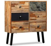 Vidaxl Side Cabinet With 6 Drawers Solid Reclaimed Teak 70X30X76 Cm