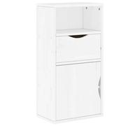 vidaXL Side Cabinet with Drawer ODDA White 40x24x79 cm Solid Wood Pine cabinet
