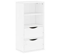 vidaXL Side Cabinet with Drawers ODDA White 40x24x79 cm Solid Wood Pine