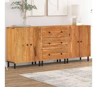 vidaXL Side Cabinets 3 pcs 60x33x75 cm Solid Wood Acacia