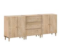 vidaXL Side Cabinets 3 pcs 60x33x75 cm Solid Wood Mango