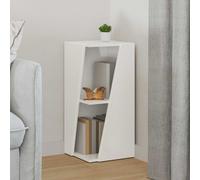 vidaXL Side Shelf High Gloss White 33 x 32 x 70.5 cm Engineered Wood