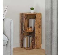 vidaXL Side Shelf Old Wood 33 x 32 x 70.5 cm Engineered Wood