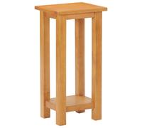 Vidaxl Side Table 27X24X55 Cm Solid Oak Wood, Brown