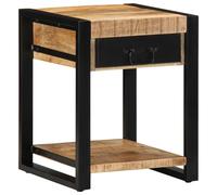 vidaXL Side Table 40x40x50 cm Solid Rough Wood Mango