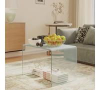 vidaXL Side Table 40x40x60 cm Tempered Glass