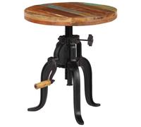 vidaXL Side Table 45x (45-62) cm Solid Reclaimed Wood and Cast Iron UK