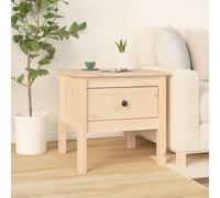 Vidaxl Side Table 50X50X49 Cm Solid Wood Pine, Brown