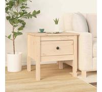 vidaXL Side Table 50x50x49 cm Solid Wood Pine UK