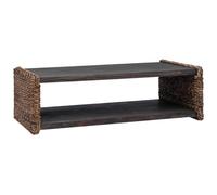 vidaXL Side Table Beige 110 x 54.5 x 35 cm Solid Mahogany Wood, Living Room, Rectangular Modern Sofa, Durable Fabric, Versatile Design for Comfort and Style in Any Home Setting, Cozy Vibes