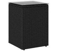 vidaXL Side Table Black 35 x 35 x 50 cm Poly Rattan, Stylish, Rectangular, Moder