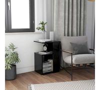 vidaXL Side Table Black Chipboard Coffee Sofa End Accent Table Magazine Rack