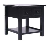 vidaXL Side Table Black 40x40x40 cm Paulownia Wood UK HOT